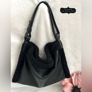 Proenza Schouler White Label Minetta Shearling Hobo Bag